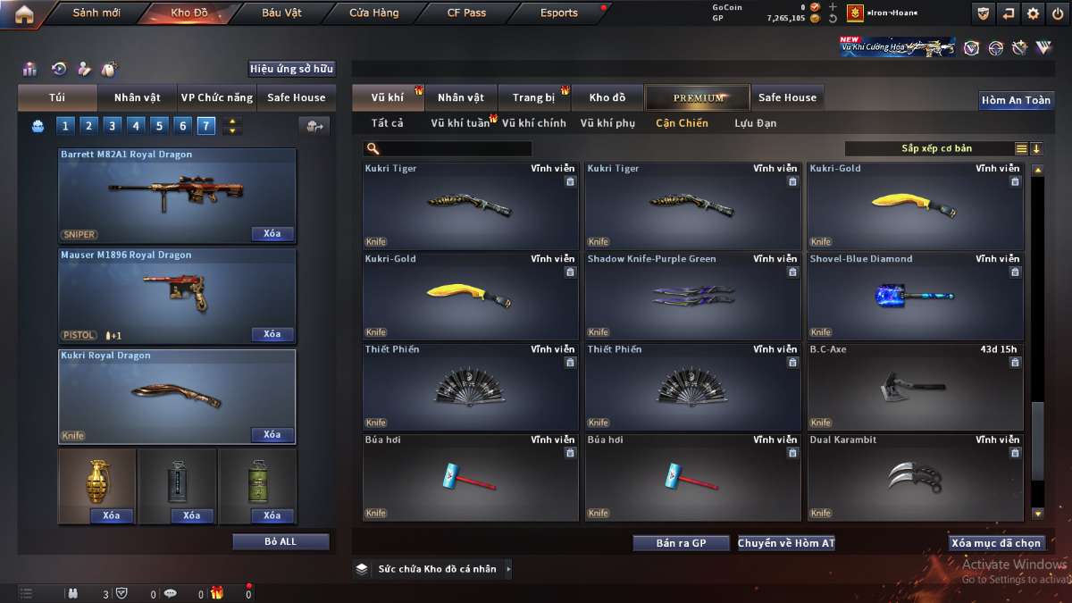 shop acc cf uy tin gia re